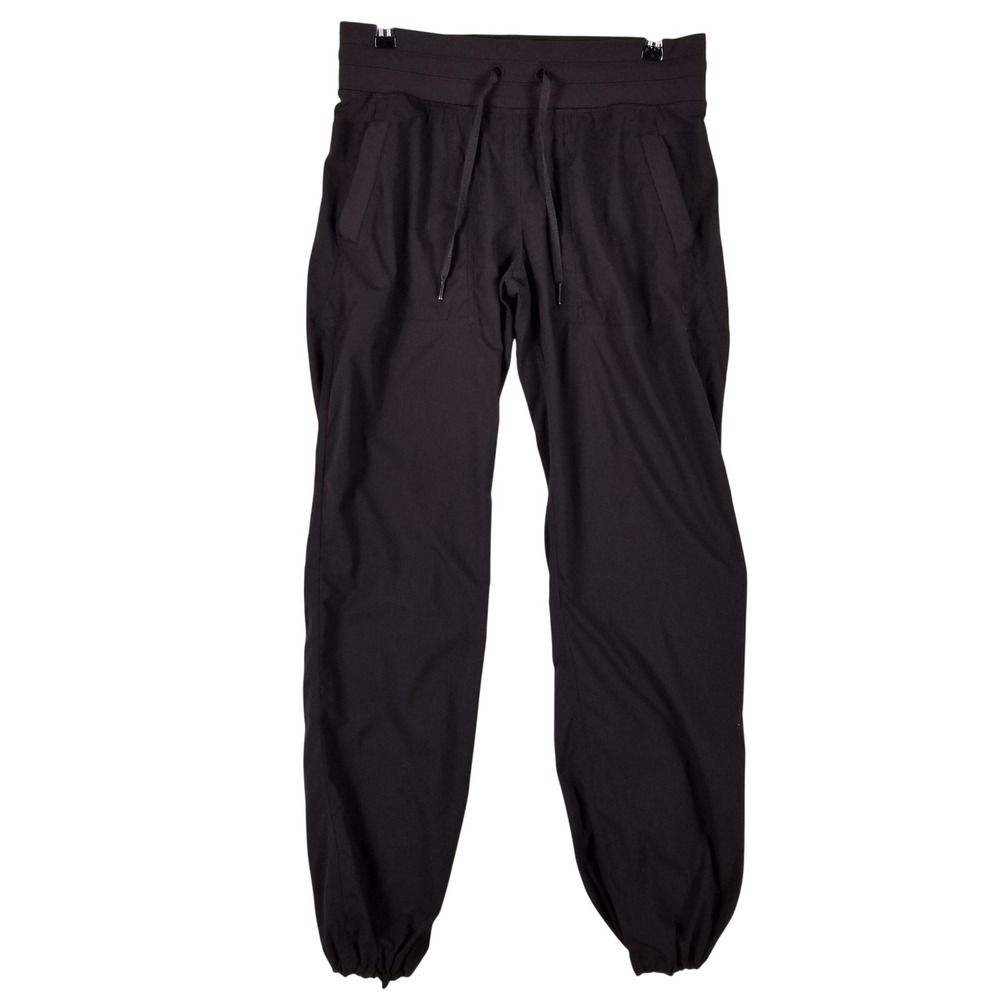 Lululemon Joggers Women 8 Dark Brown Textured Lightweight Activewear LW5ENOR